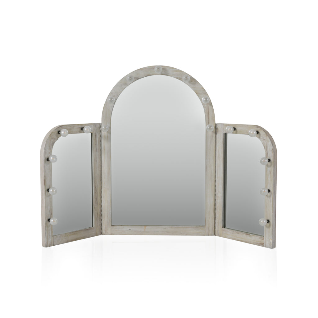 Grey Folding Vanity Mirror