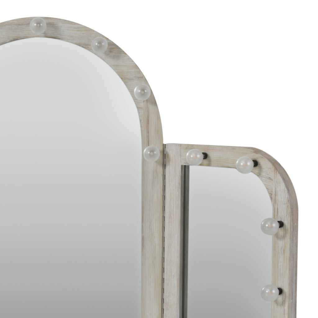 Grey Folding Vanity Mirror