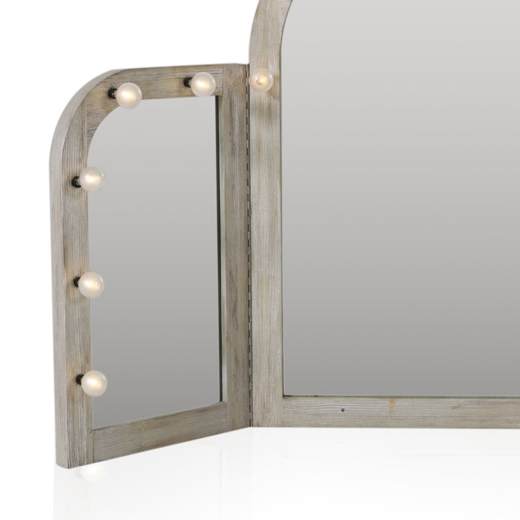 Grey Folding Vanity Mirror