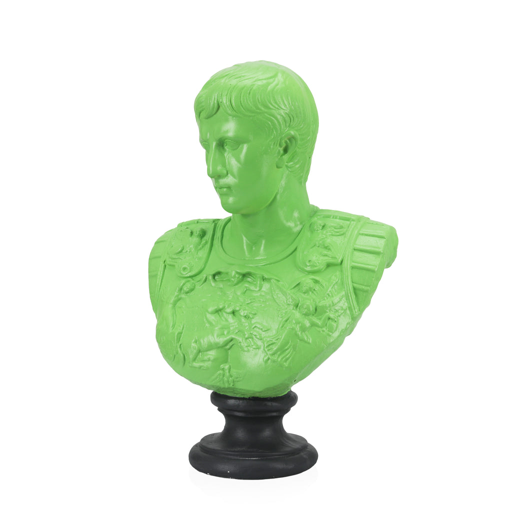 Julius Caesar Green Stone Bust