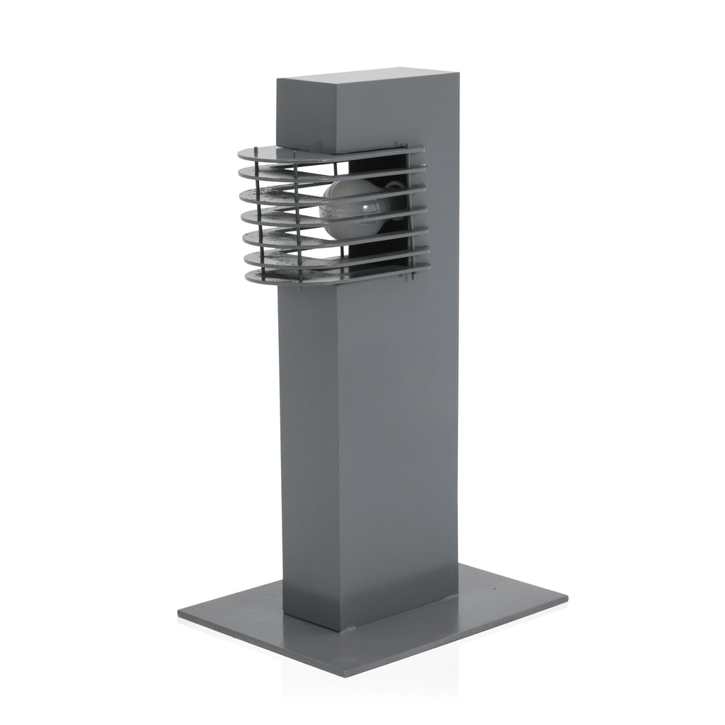 Grey Outdoor Caged Walkway Lamp