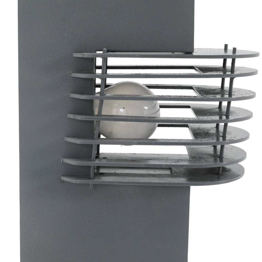 Grey Outdoor Caged Walkway Lamp