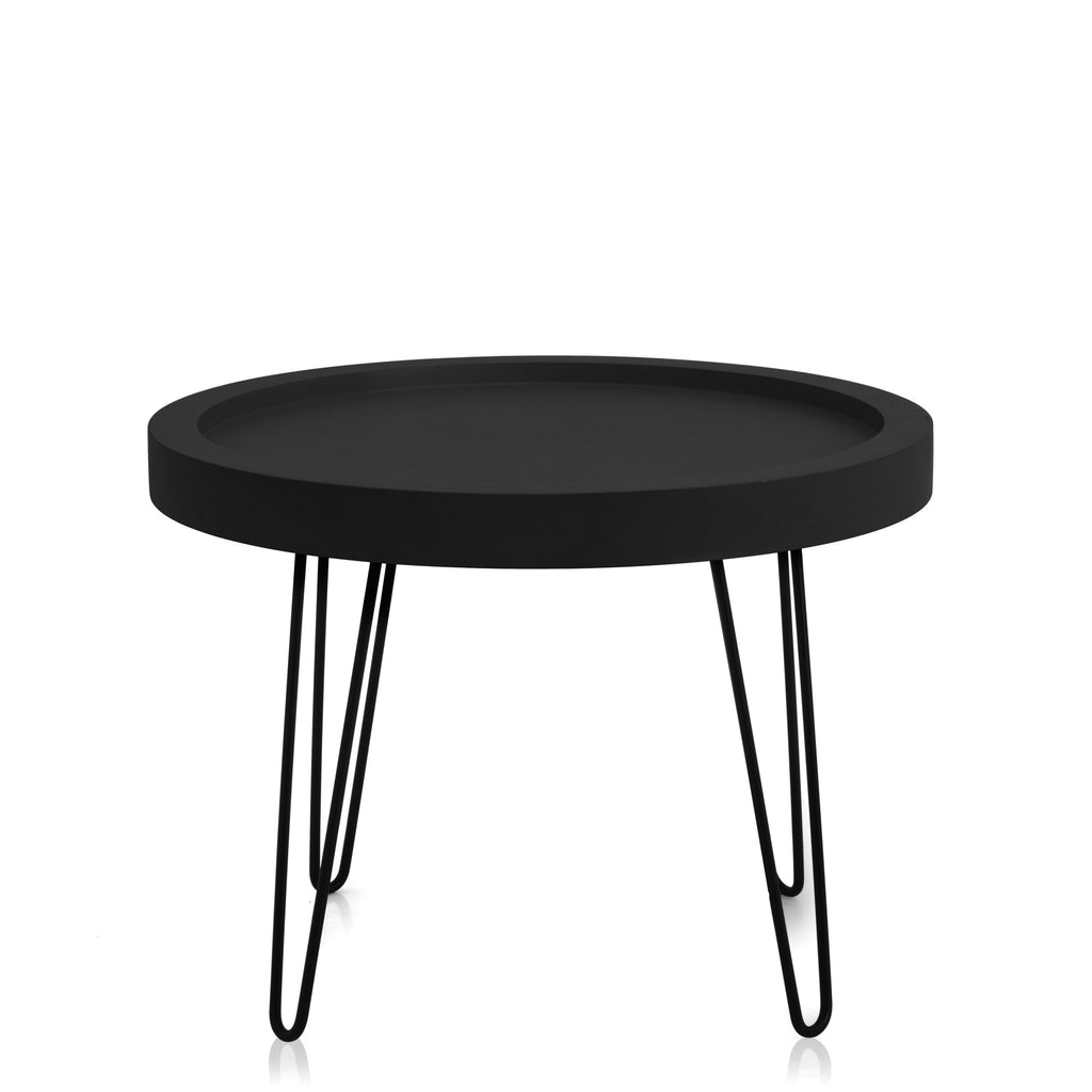 Black Round Side Table