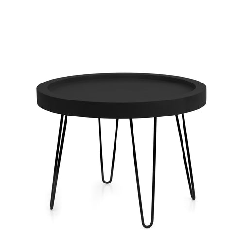 Black Round Side Table