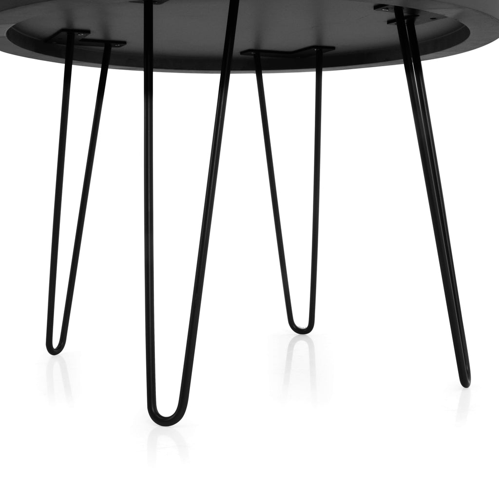 Black Round Side Table