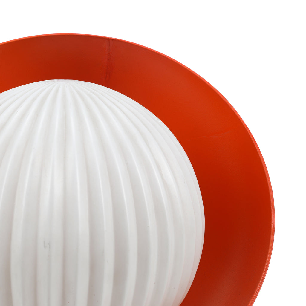 Orange Mod Round Table Lamp with Orb