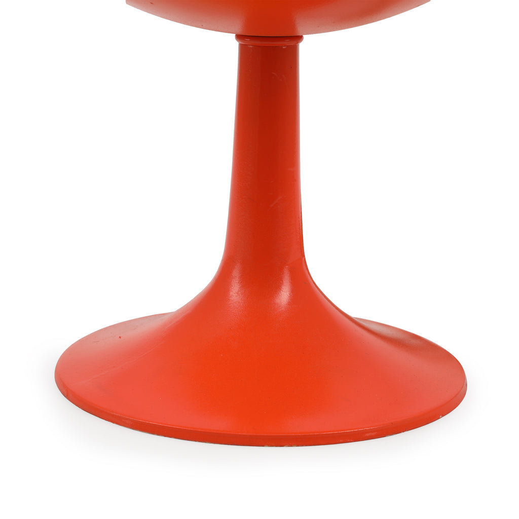 Orange Mod Round Table Lamp with Orb