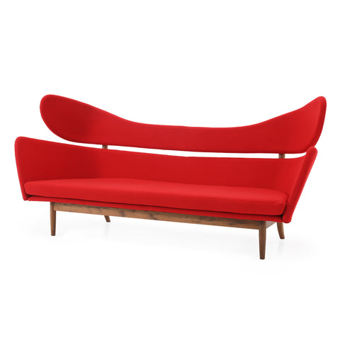 Red Baker Wingback Sofa