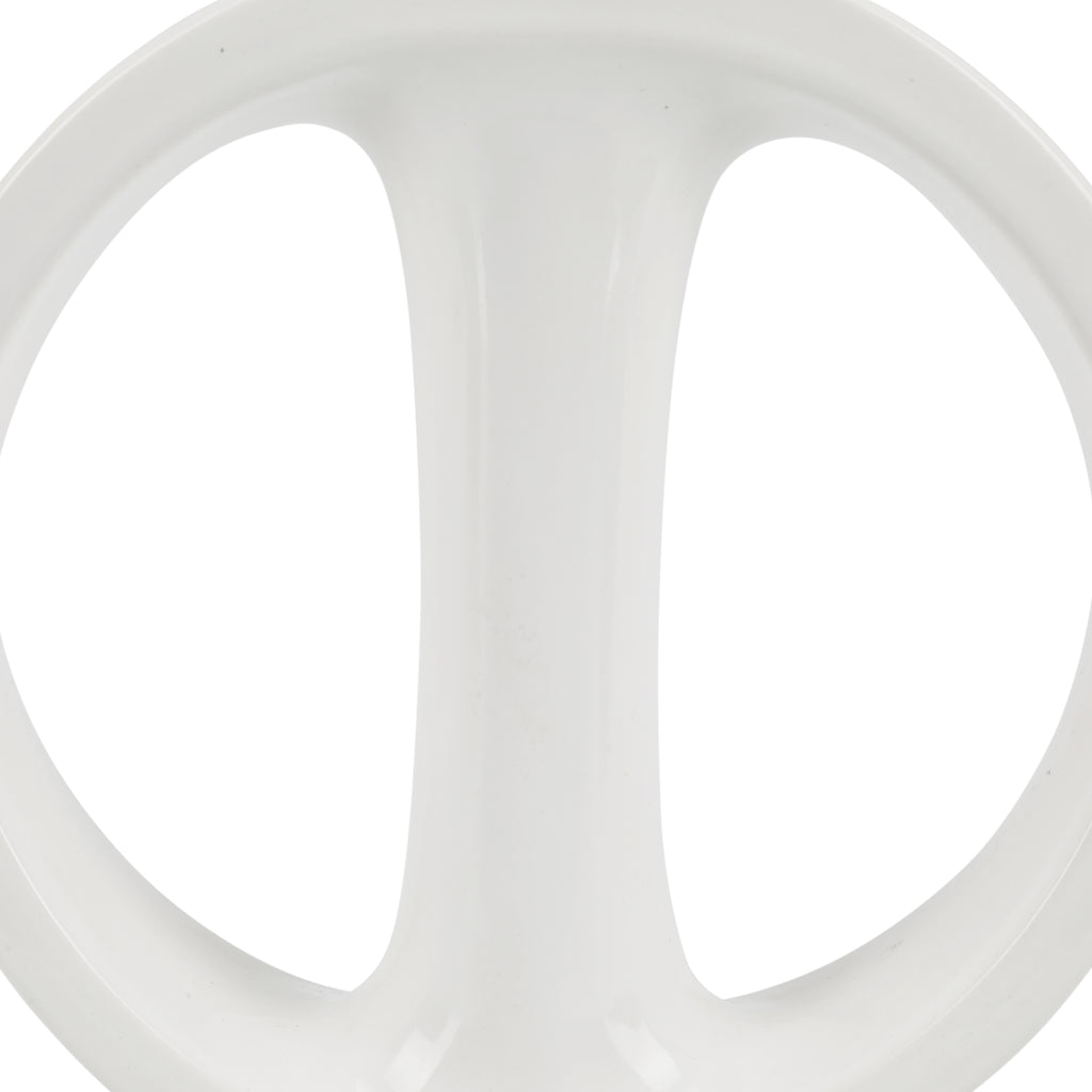 White Circular Ceramic Vase (A+D)