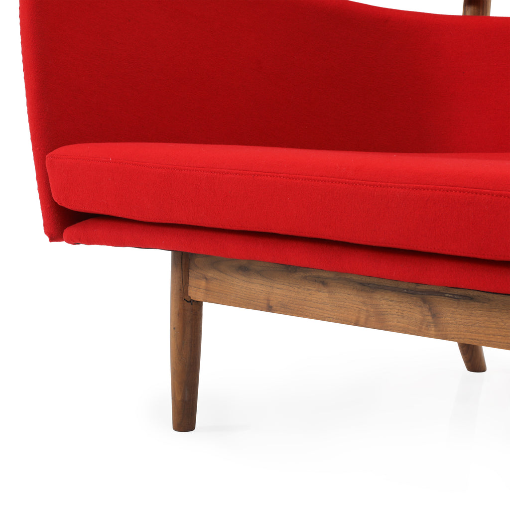 Red Baker Wingback Sofa