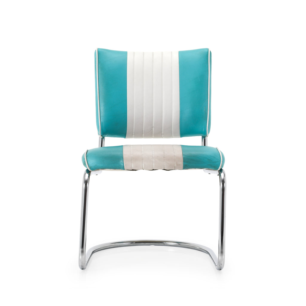 Teal & White Vintage Diner Chair