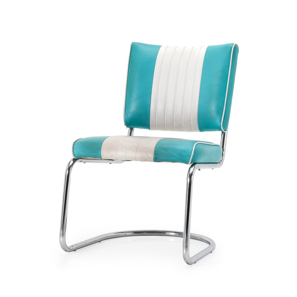 Teal & White Vintage Diner Chair