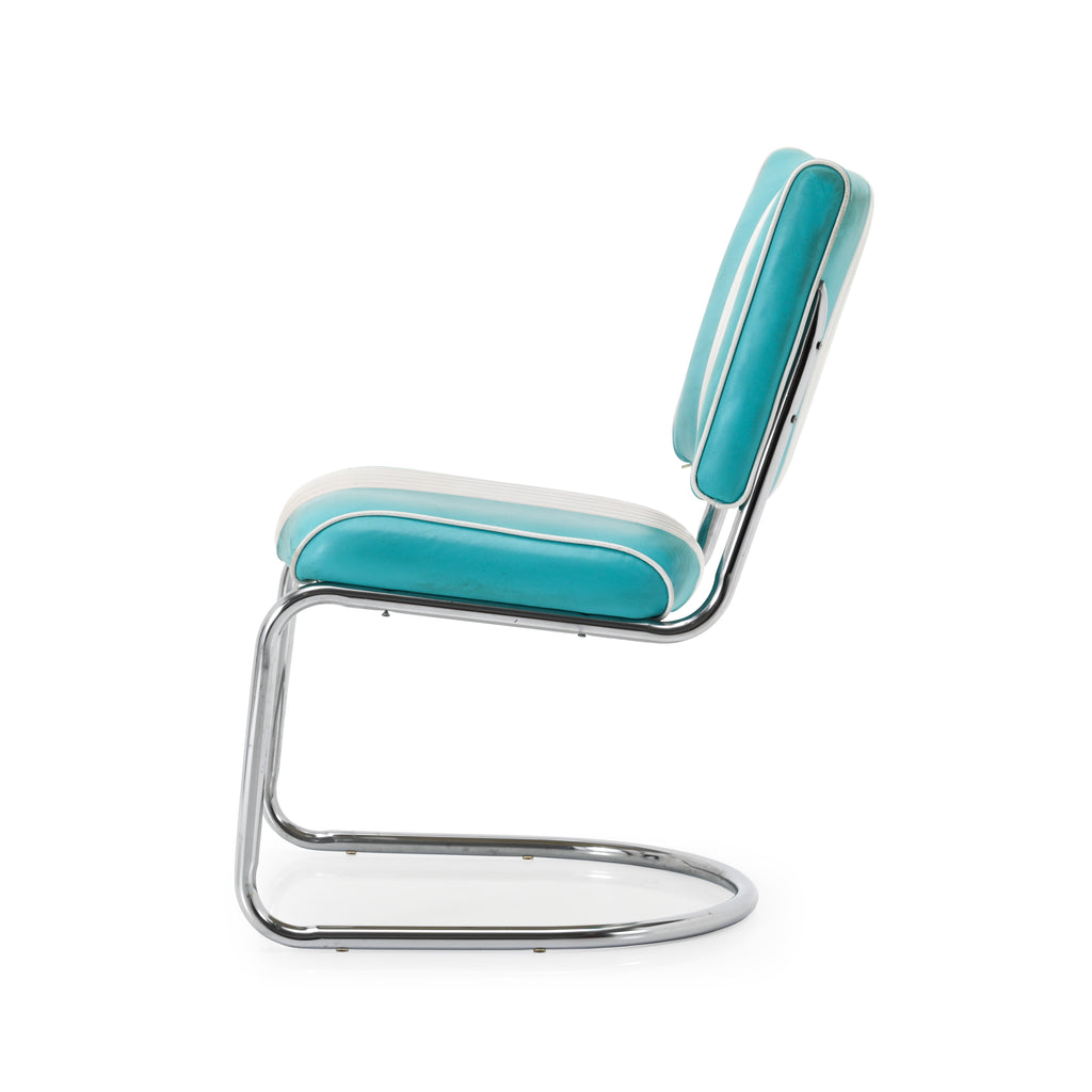 Teal & White Vintage Diner Chair