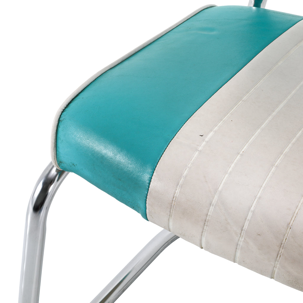 Teal & White Vintage Diner Chair