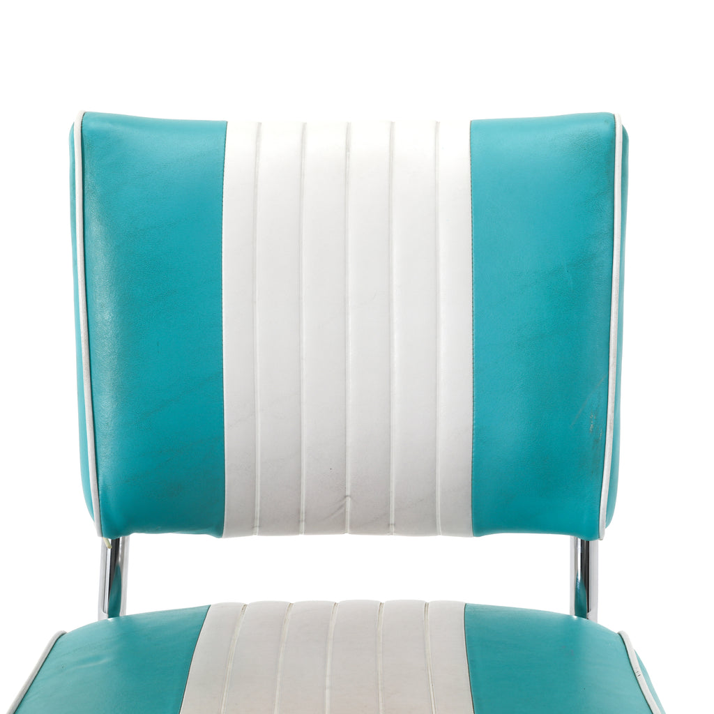 Teal & White Vintage Diner Chair