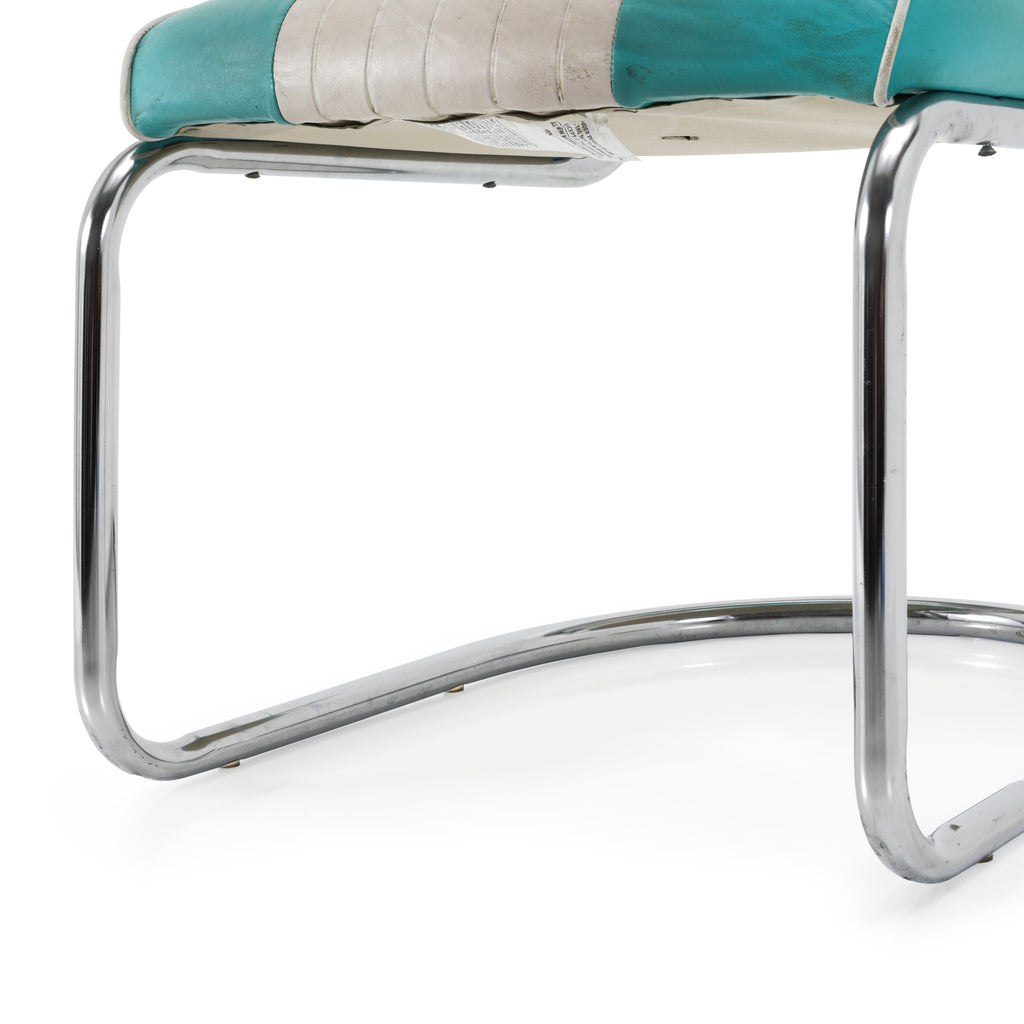 Teal & White Vintage Diner Chair