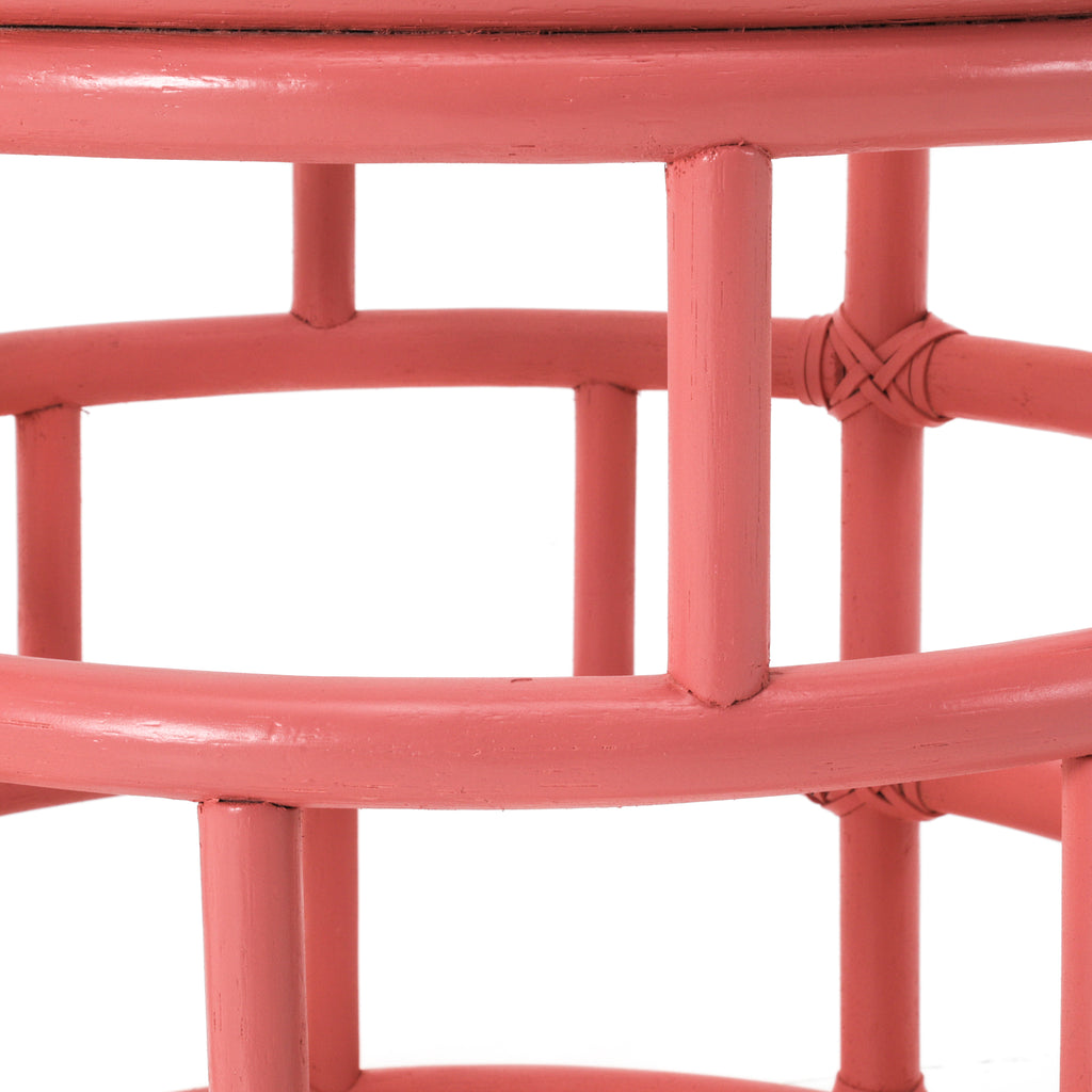 Pink Bamboo Side Table