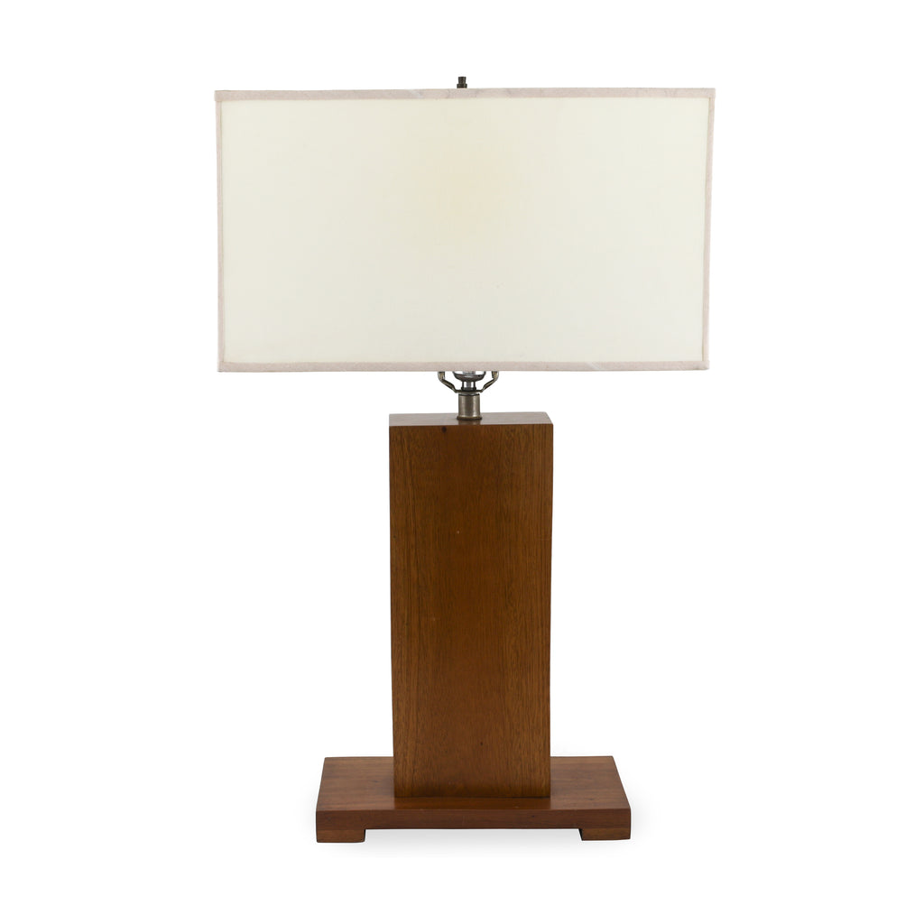 Wood Block Table Lamp