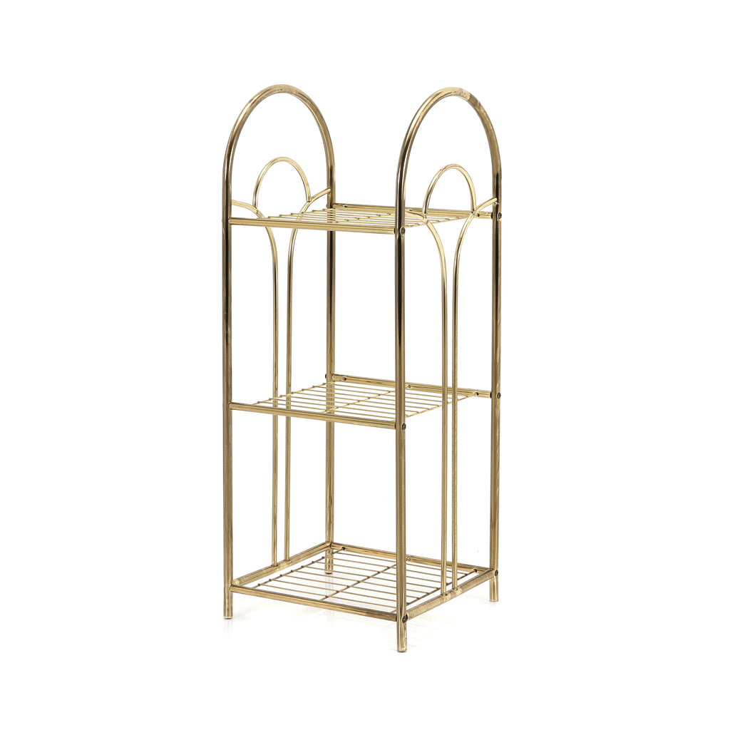 Small Gold Shelving Unit