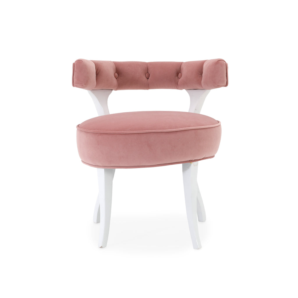 Pink Tufted Side Chair