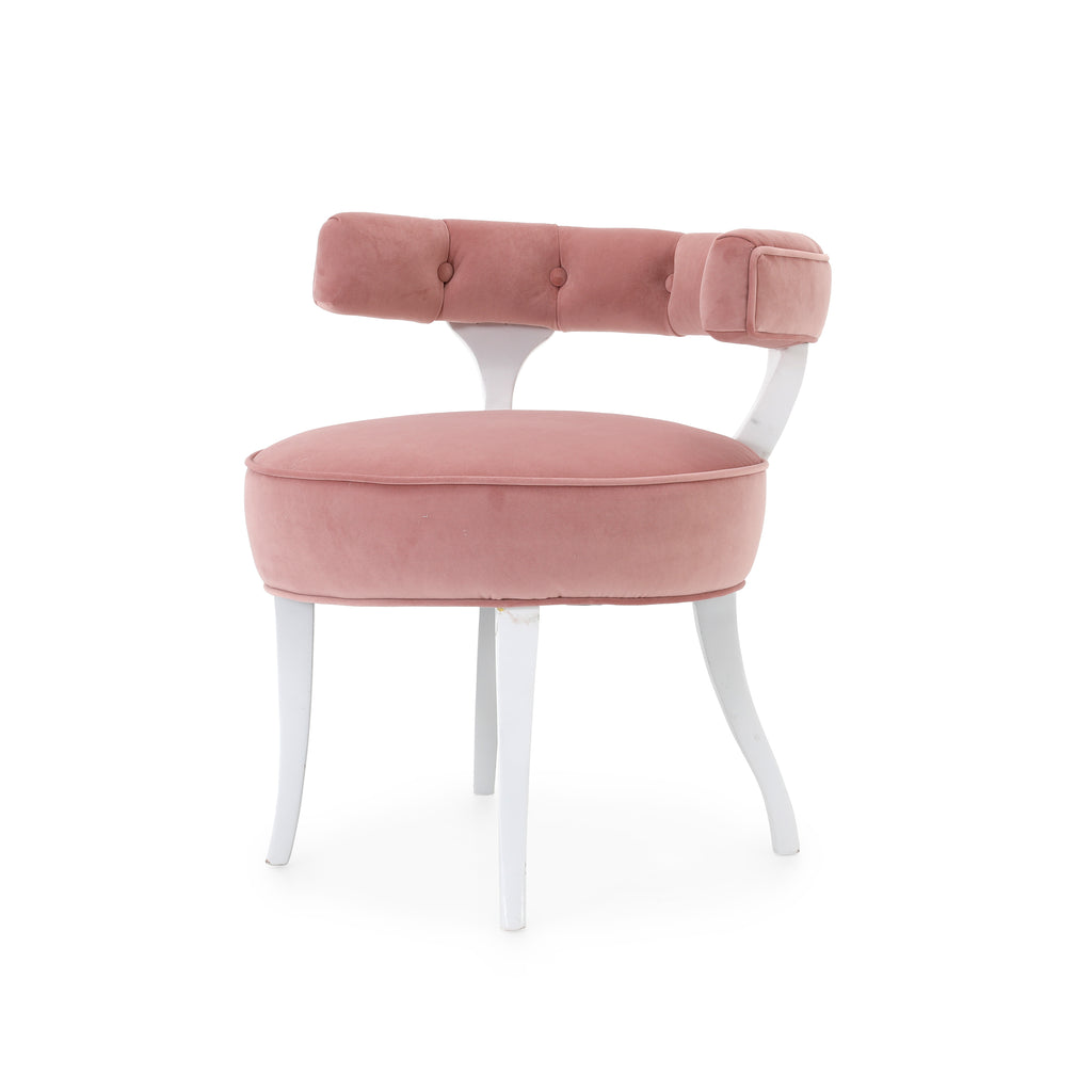 Pink Tufted Side Chair