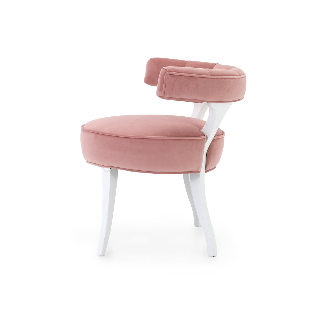 Pink Tufted Side Chair