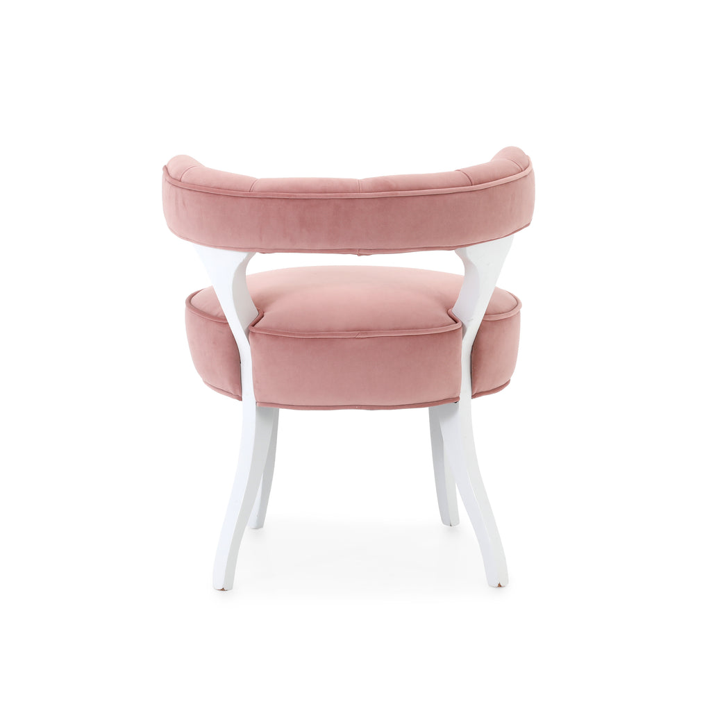 Pink Tufted Side Chair