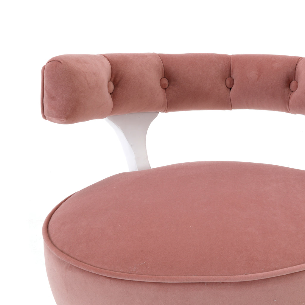 Pink Tufted Side Chair