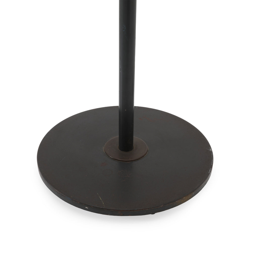 Black Floor Lamp with Orange & Cream Shades