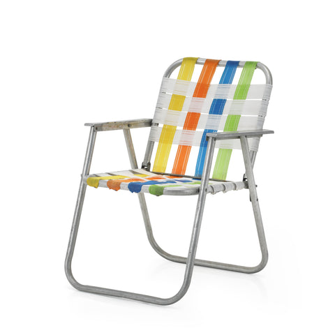 Multi-Color Folding Metal Outdoor Chair