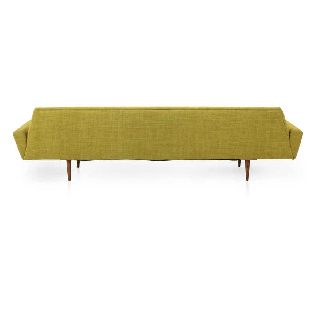 Yellow Fabric Danish Wood Sofa