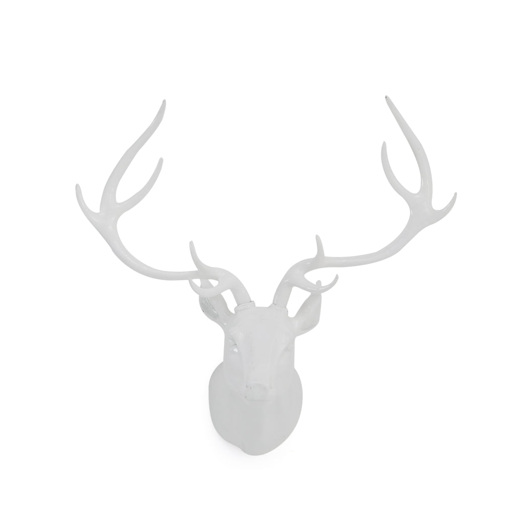 White Wall Mounted Stag Head