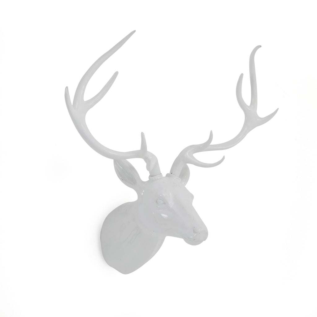 White Wall Mounted Stag Head