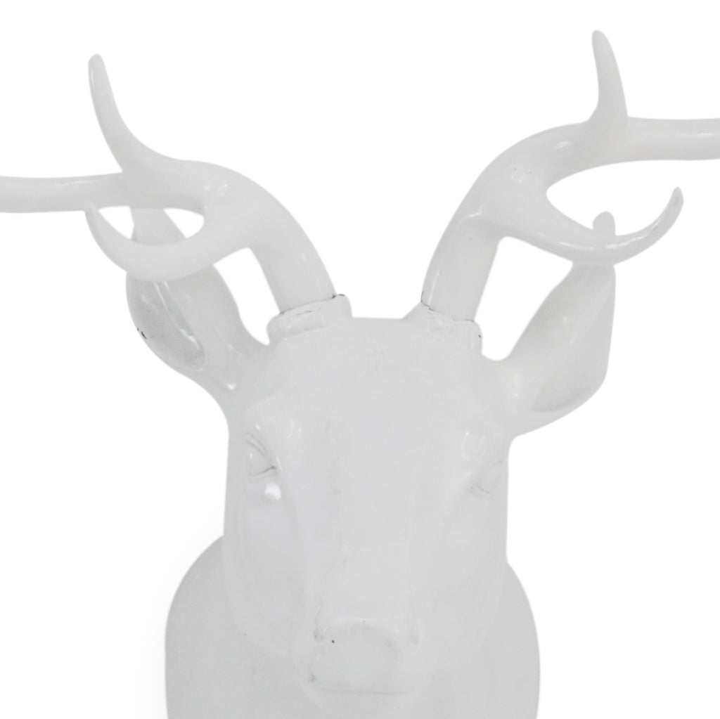 White Wall Mounted Stag Head