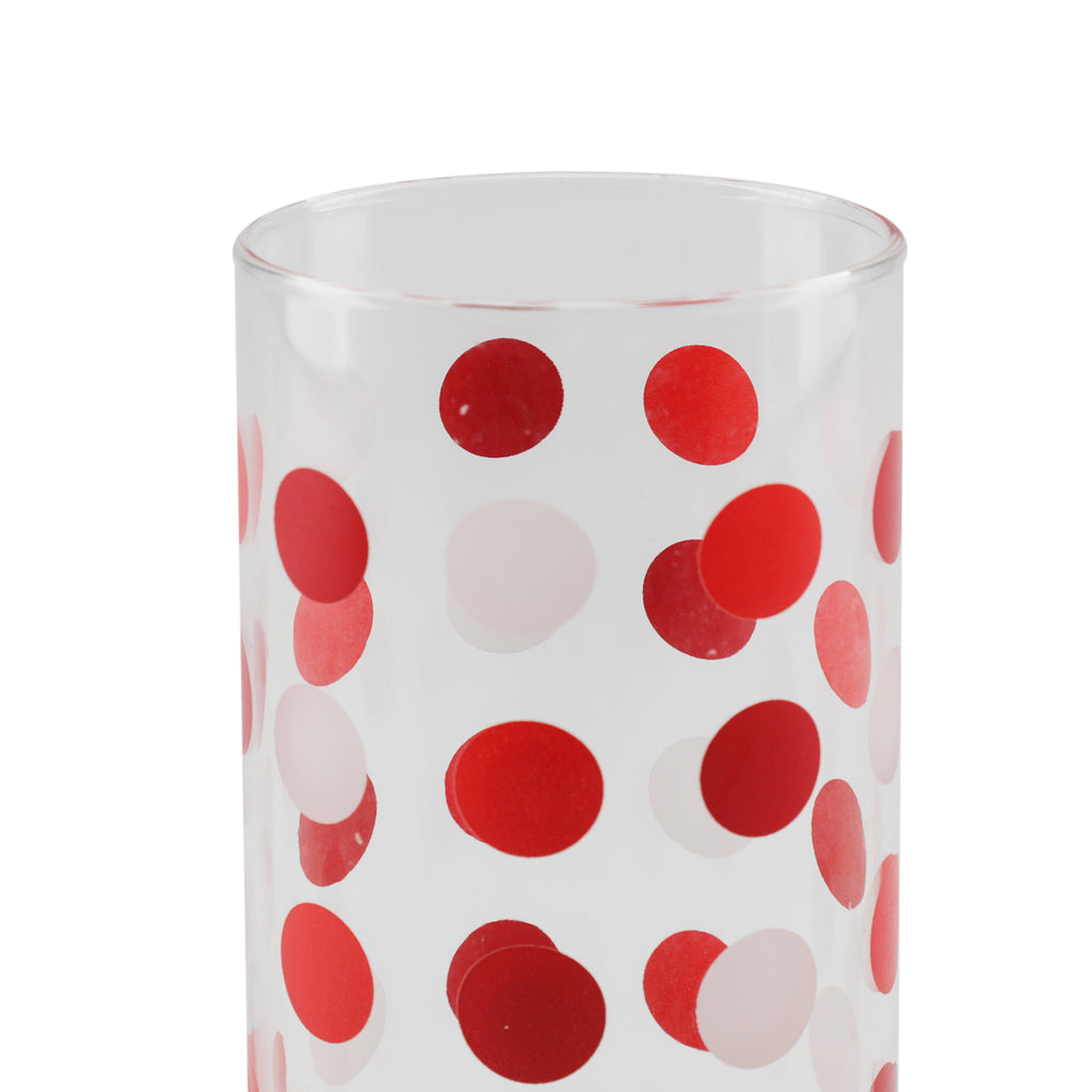 Red / White Polka Dot Glassware