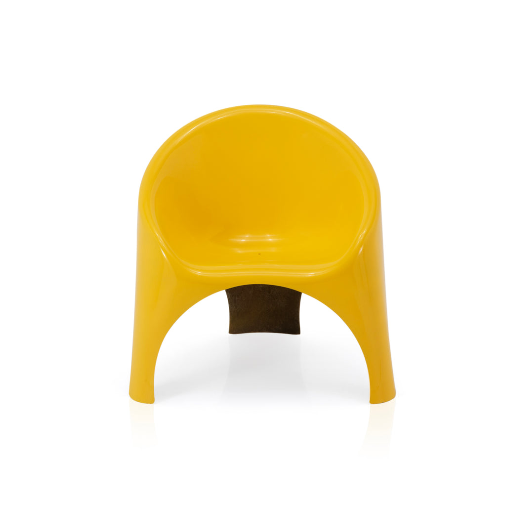 Bright Yellow Fiberglass Outdoor Bucket Chair