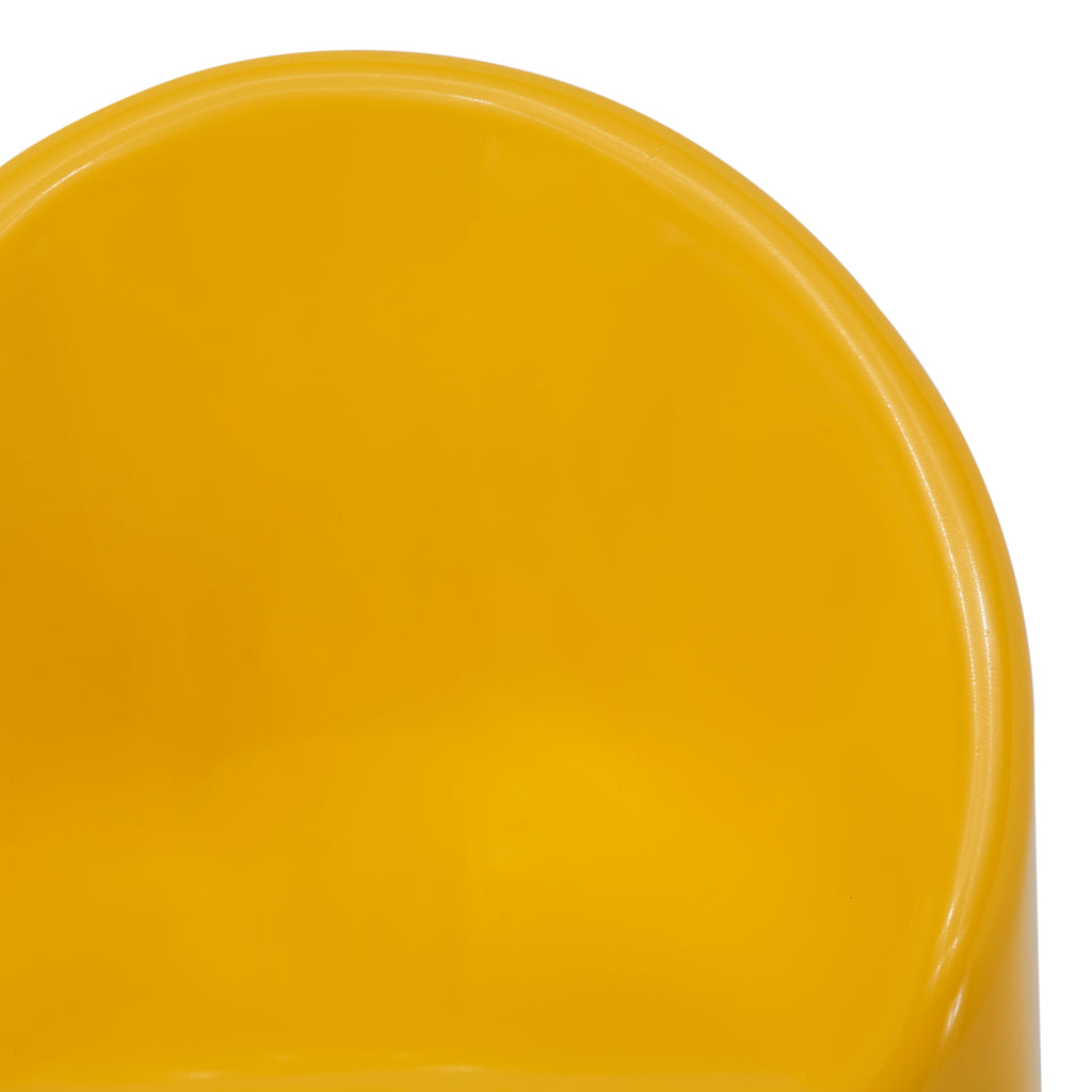 Bright Yellow Fiberglass Outdoor Bucket Chair