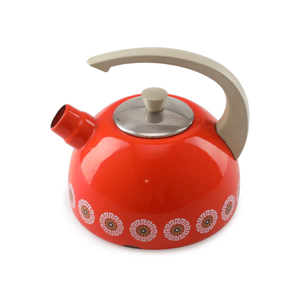 Orange Floral Tea Kettle