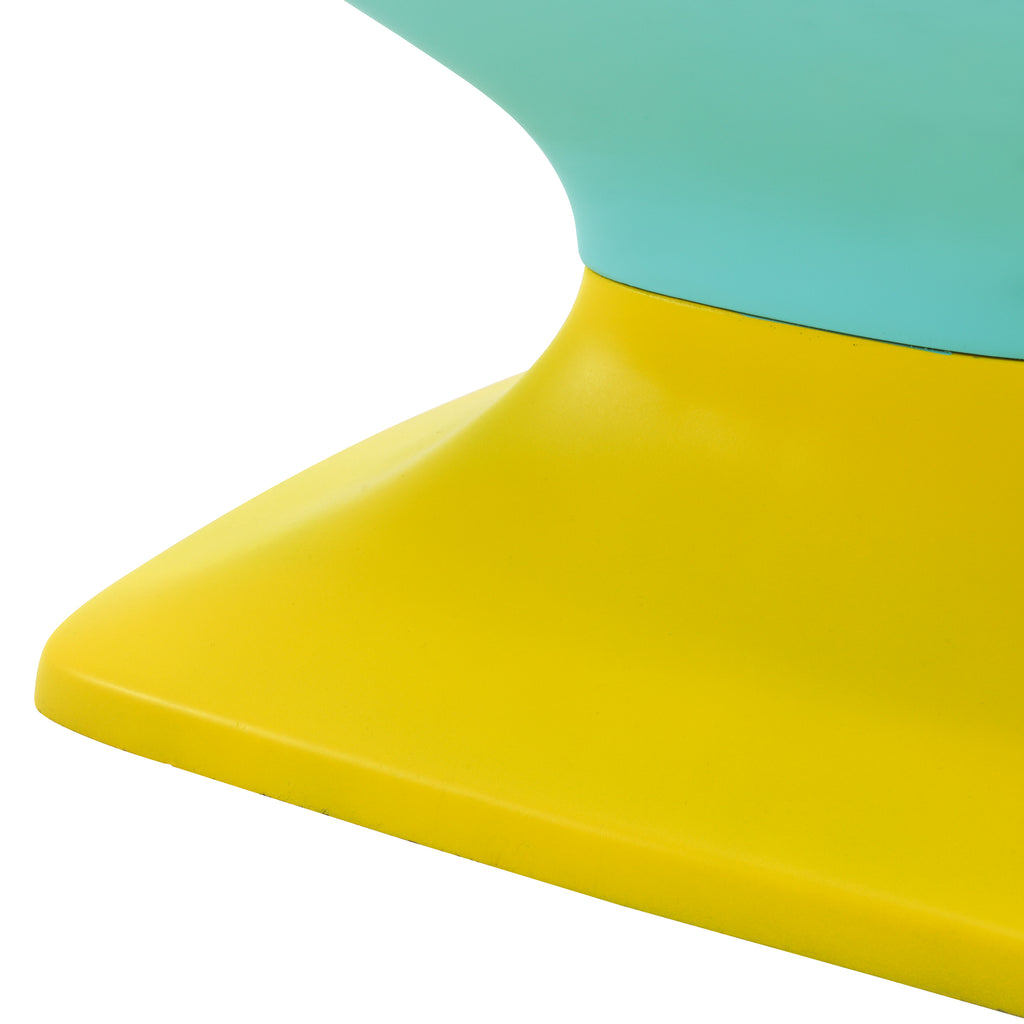Blue & Green Color Block End Table