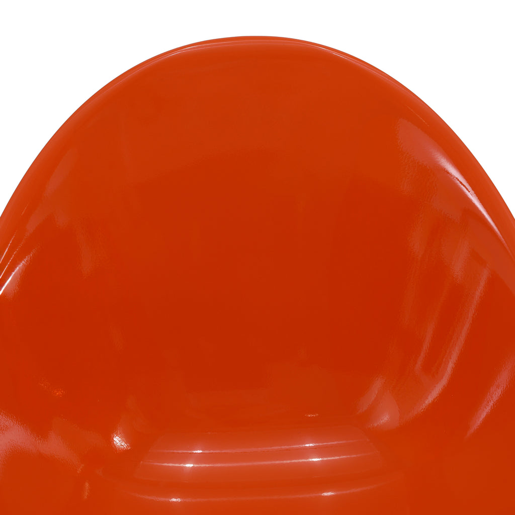 Round Orange White Dining Chair