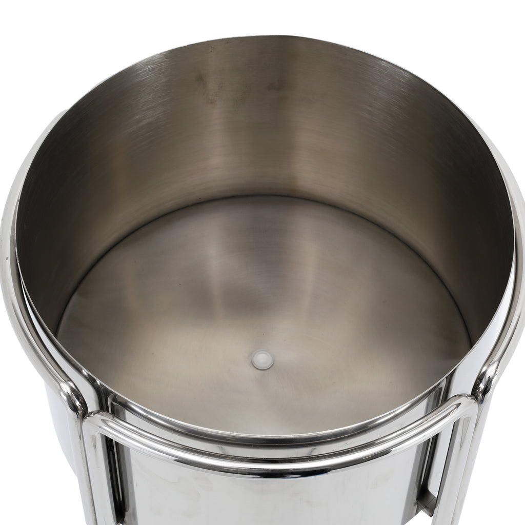 Round Silver Ice Bucket w/ Stand