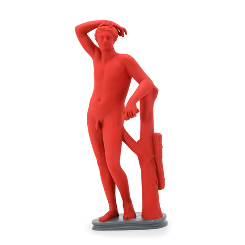 Large Matte Red Nude Statue