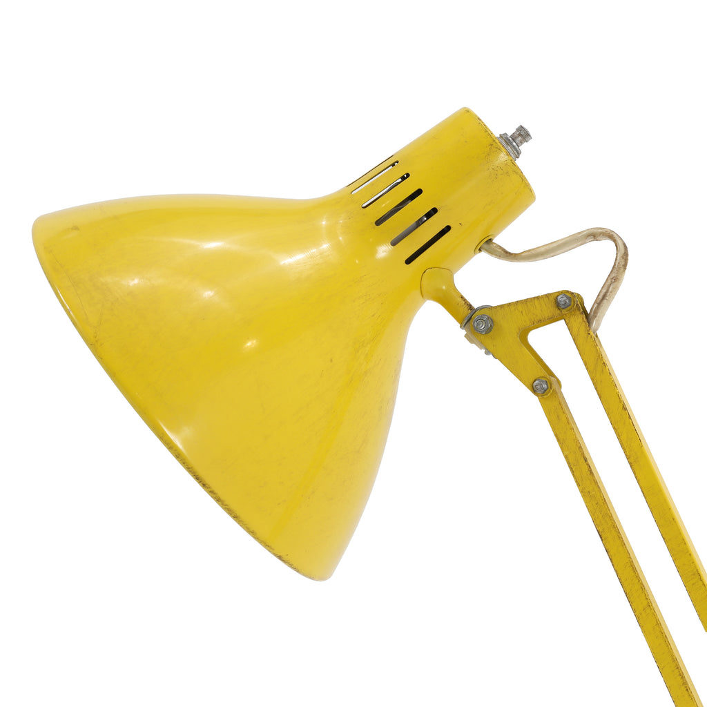 Yellow Swing Arm Floor Lamp