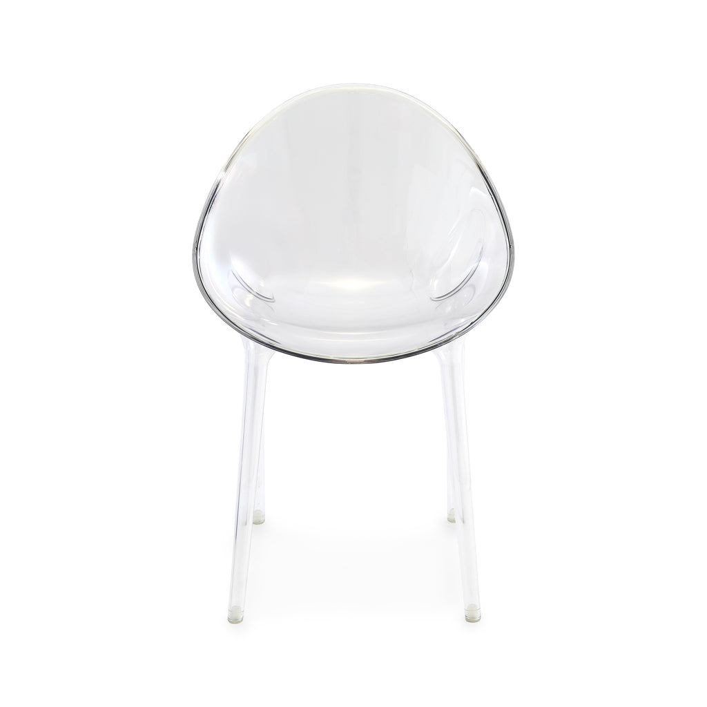 Round Lucite Clear Dining Chair