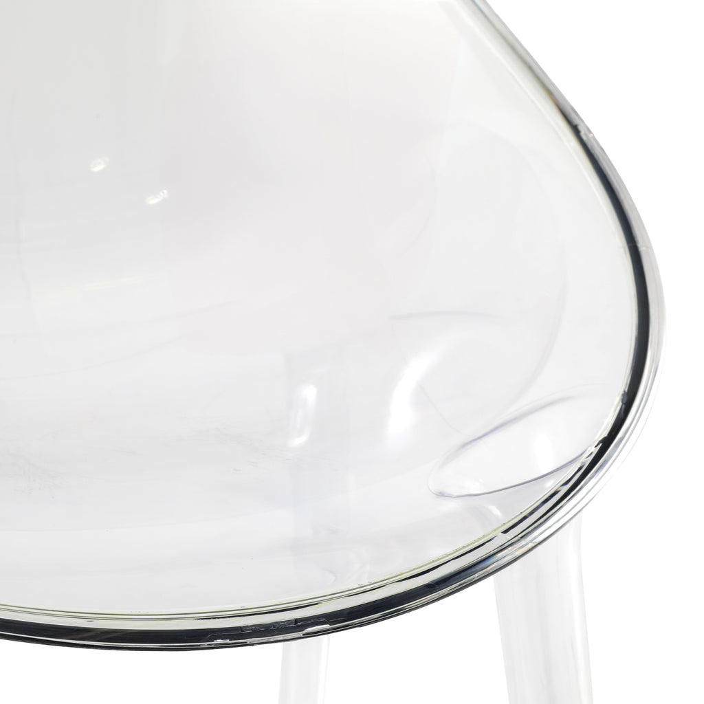 Round Lucite Clear Dining Chair