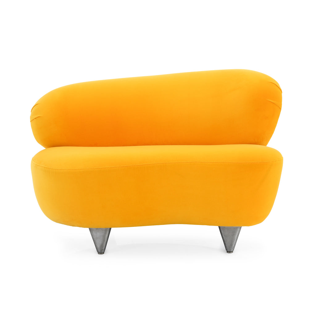 Yellow Velvet Cloud Wide Chair