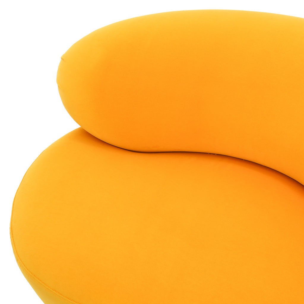 Yellow Velvet Cloud Wide Chair