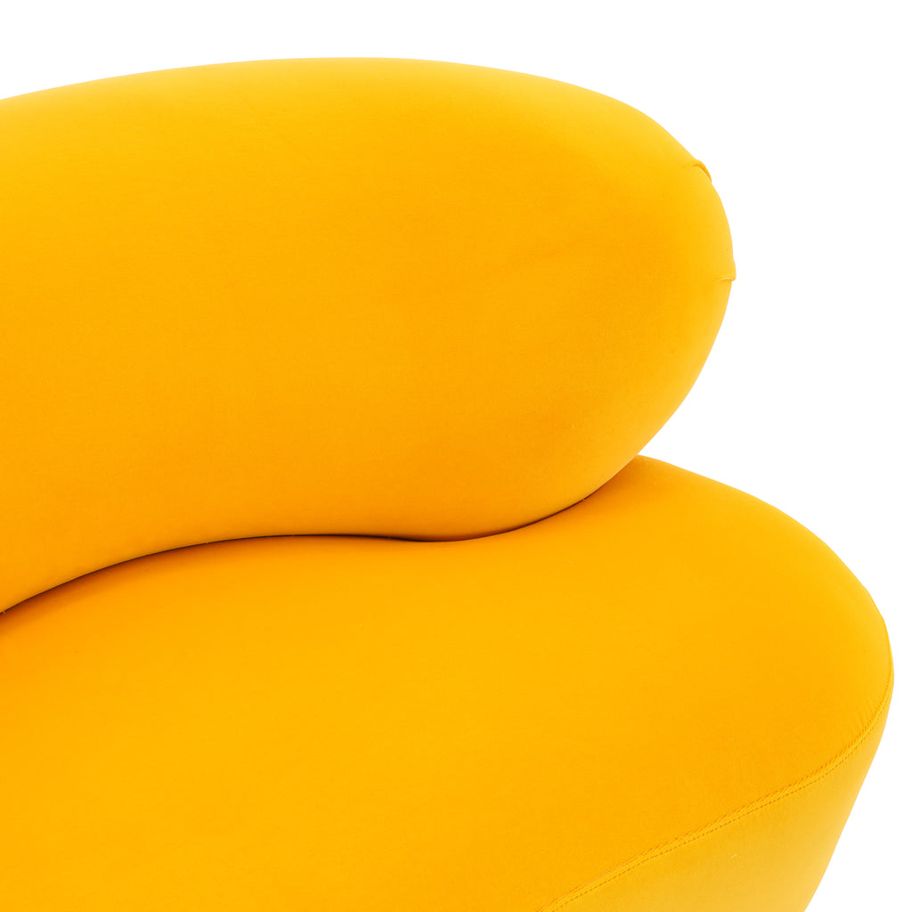 Yellow Velvet Cloud Wide Chair