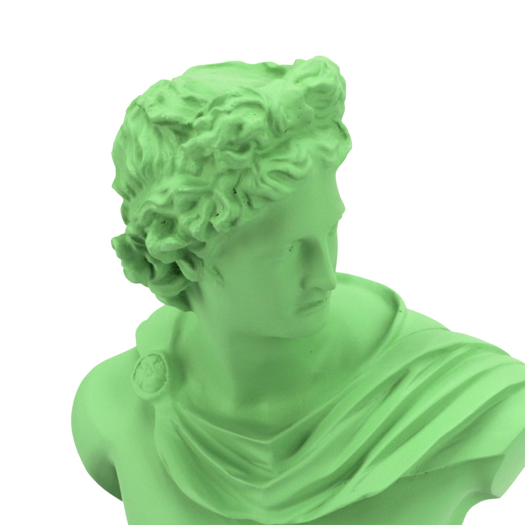 Light Green Grecian Apollo Bust