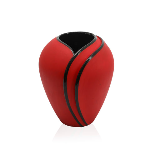 Vintage Red & Black Vase (A+D)